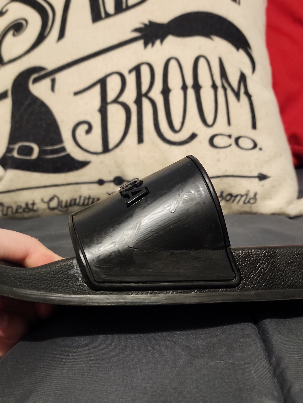 Authentic Balenciaga Black Men's Logo Slide Sandals Size 11 - Picture 3 of 4